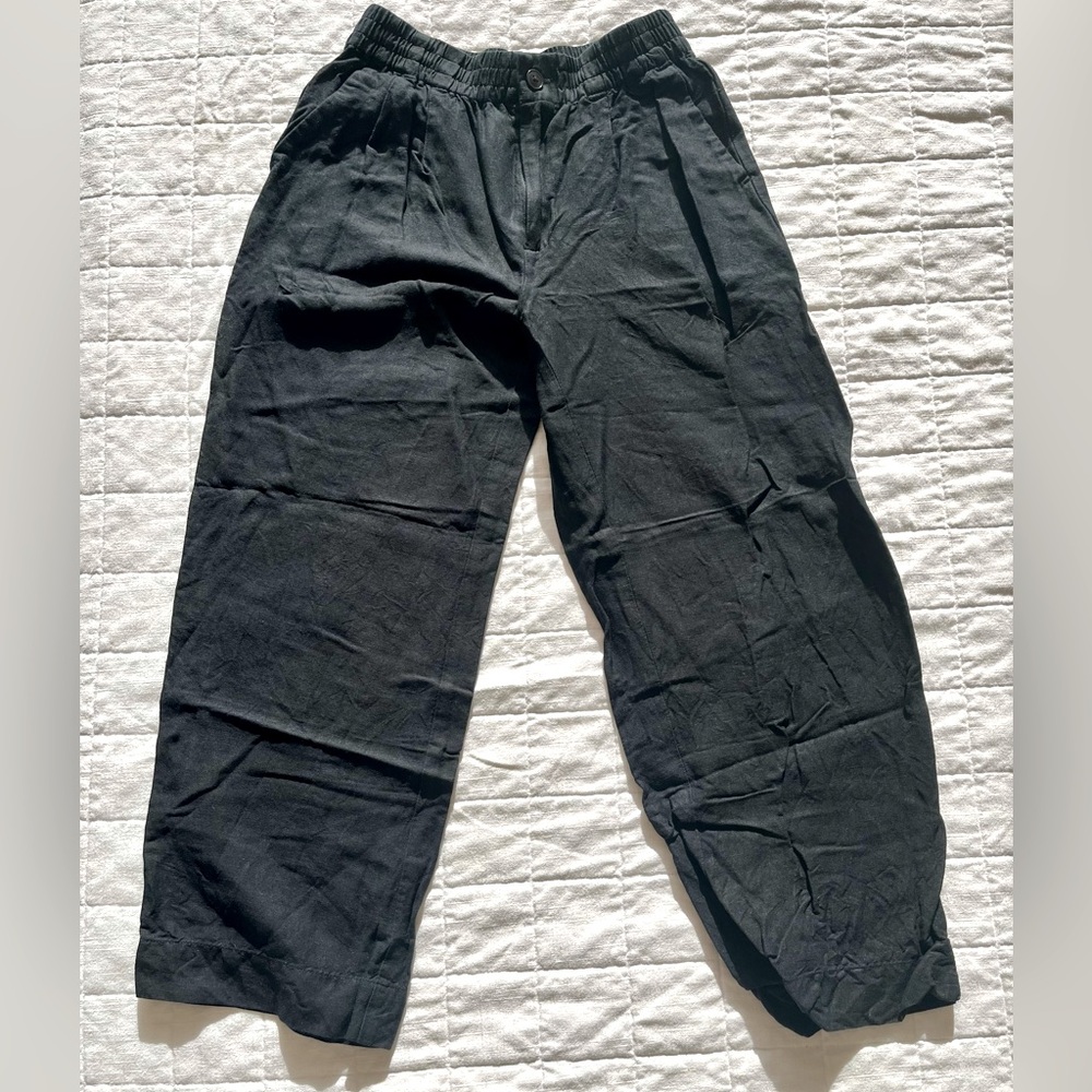 Madewell black linen blend pant. Size xs.